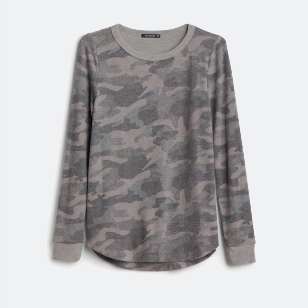 Gray Army Print Sweater